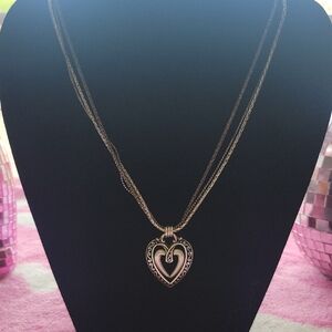 Elegant Silver Heart Pendant Necklace